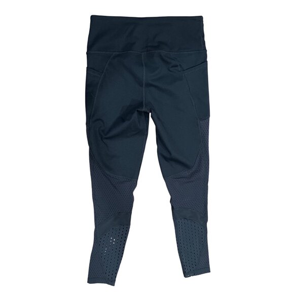 Victoria Sport VSX Black Mesh Leggings Small High-Waisted 7/8 Length Stretch Act - Picture 3 of 4